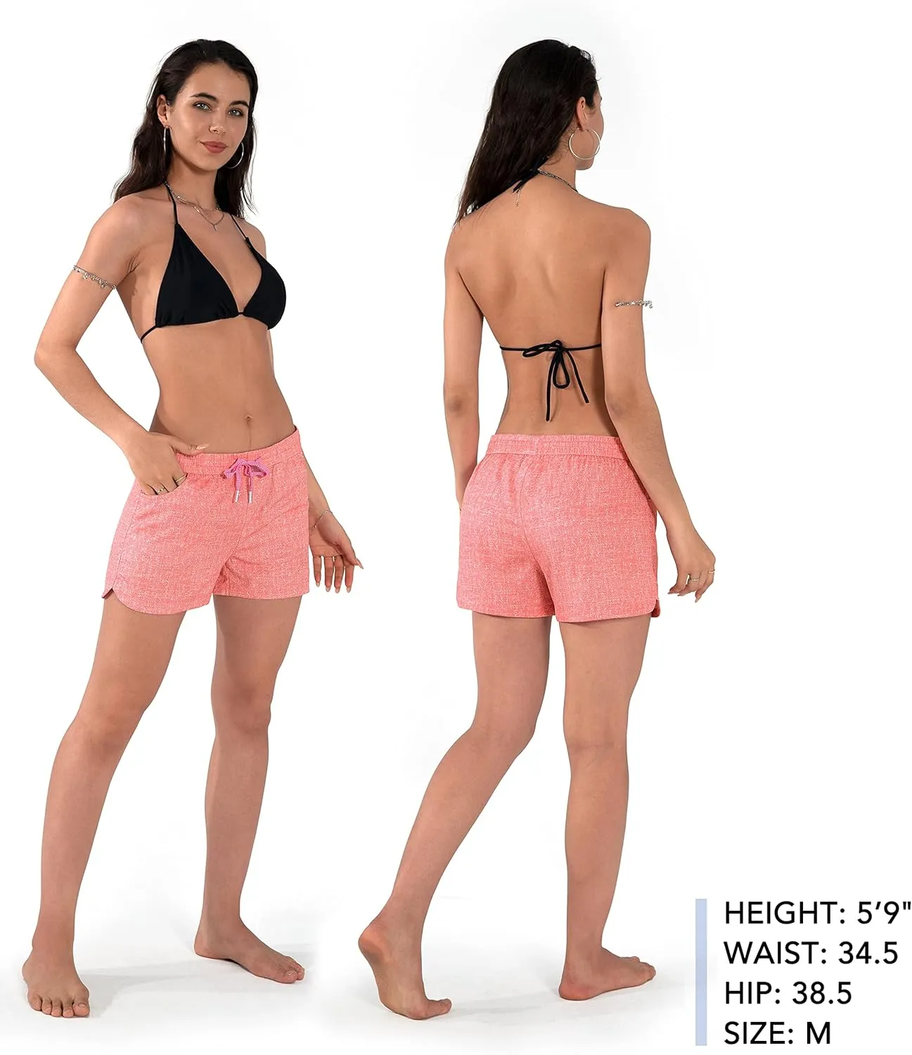 Actleis Womens Swim Shorts UPF50  Board Shorts Quick Dry Beach Shorts Drawstring Sports Summer Bottom