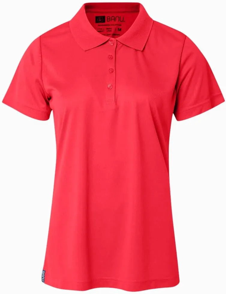 Banu Polo Shirts for Women, Dryfit Womens Polo Shirts Short Sleeve, Collared Women Polo Shirts for Work Moisture Wicking