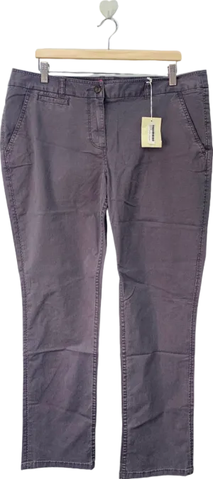 Boden Purple Straight-Leg Trousers UK 18