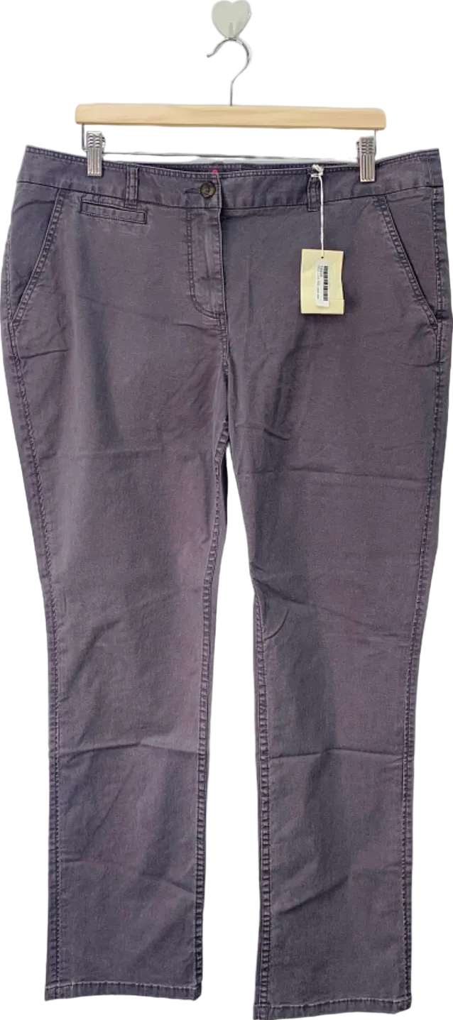 Boden Purple Straight-Leg Trousers UK 18