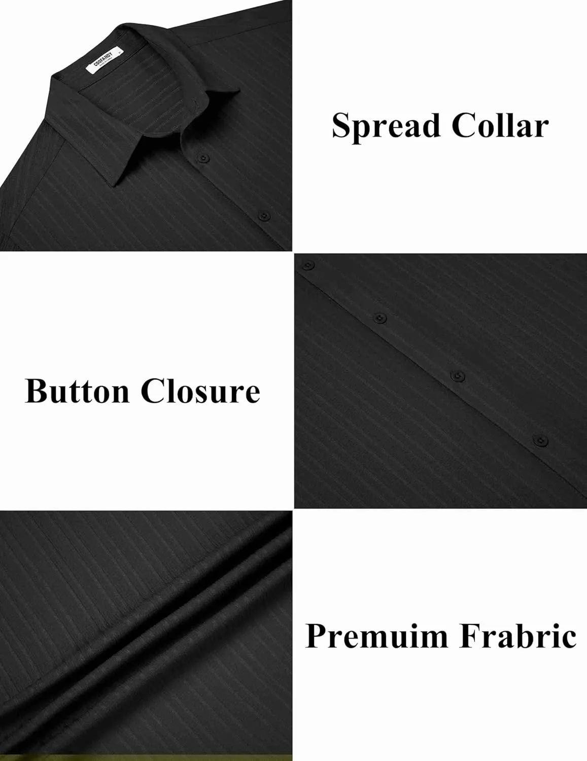 COOFANDY Men's Casual Button Down Shirts Short Sleeve Textured Summer Beach Shirts