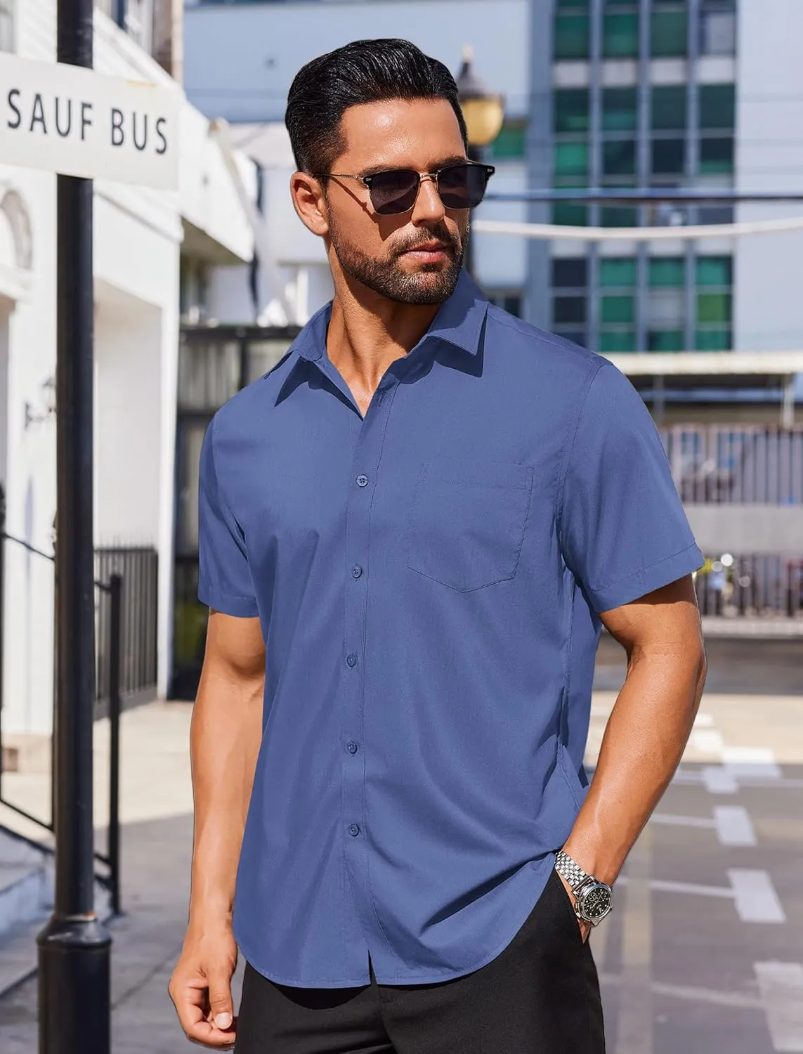 COOFANDY Mens Dress Shirts Soft Modal Business Casual Button Down Shirts Lightweight Spring Summer Shirts