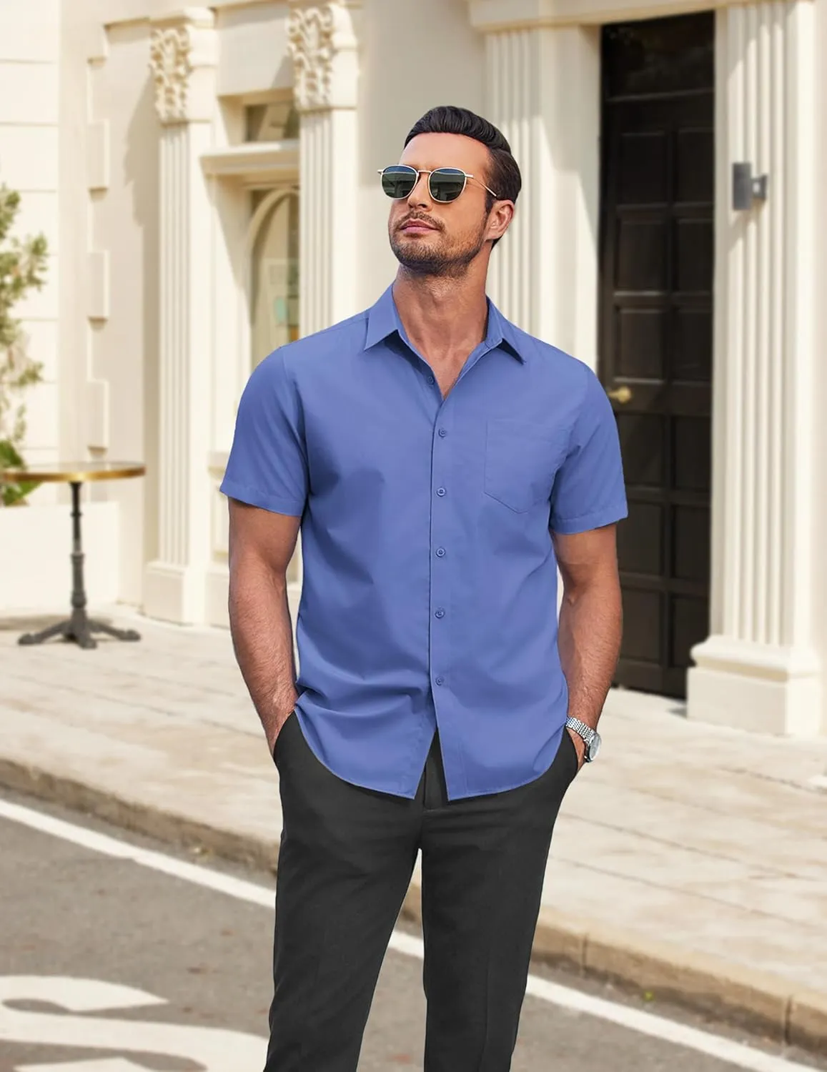 COOFANDY Mens Dress Shirts Soft Modal Business Casual Button Down Shirts Lightweight Spring Summer Shirts