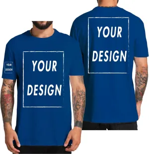 Custom T Shirt for Men Women Design Your Own Front Back Print Personalized T-Shirts