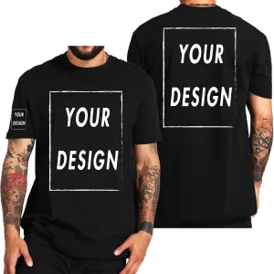 Custom T Shirt for Men Women Design Your Own Front Back Print Personalized T-Shirts