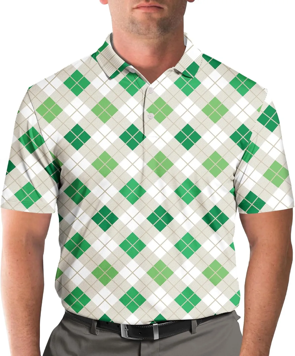 Funny Golf Shirts for Men, Hawaiian Polo Shirts for Men Unisex Casual Shirt Mens Polo Shirts Short Sleeve