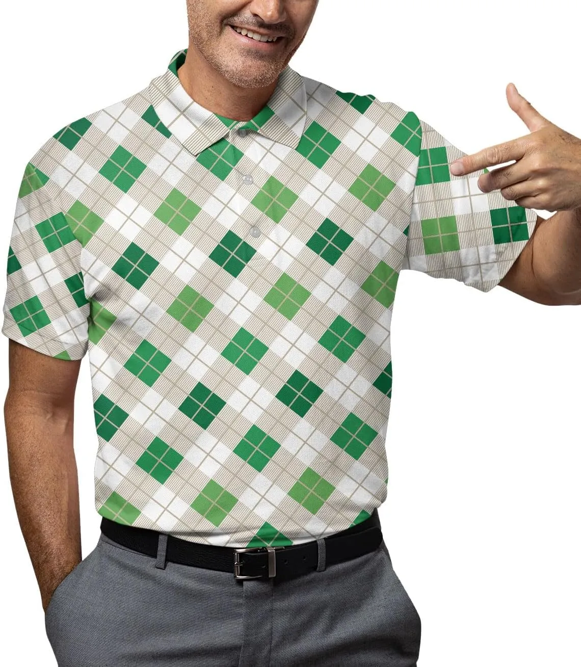 Funny Golf Shirts for Men, Hawaiian Polo Shirts for Men Unisex Casual Shirt Mens Polo Shirts Short Sleeve