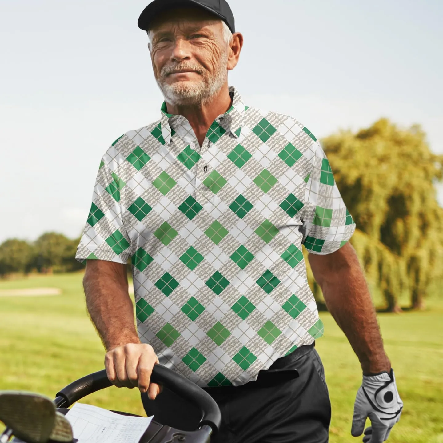 Funny Golf Shirts for Men, Hawaiian Polo Shirts for Men Unisex Casual Shirt Mens Polo Shirts Short Sleeve