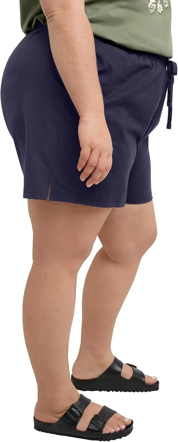Hanes Women's Originals Shorts, Cotton Jersey Shorts, Gym Shorts For Women, 2.5, Plus Size Available
