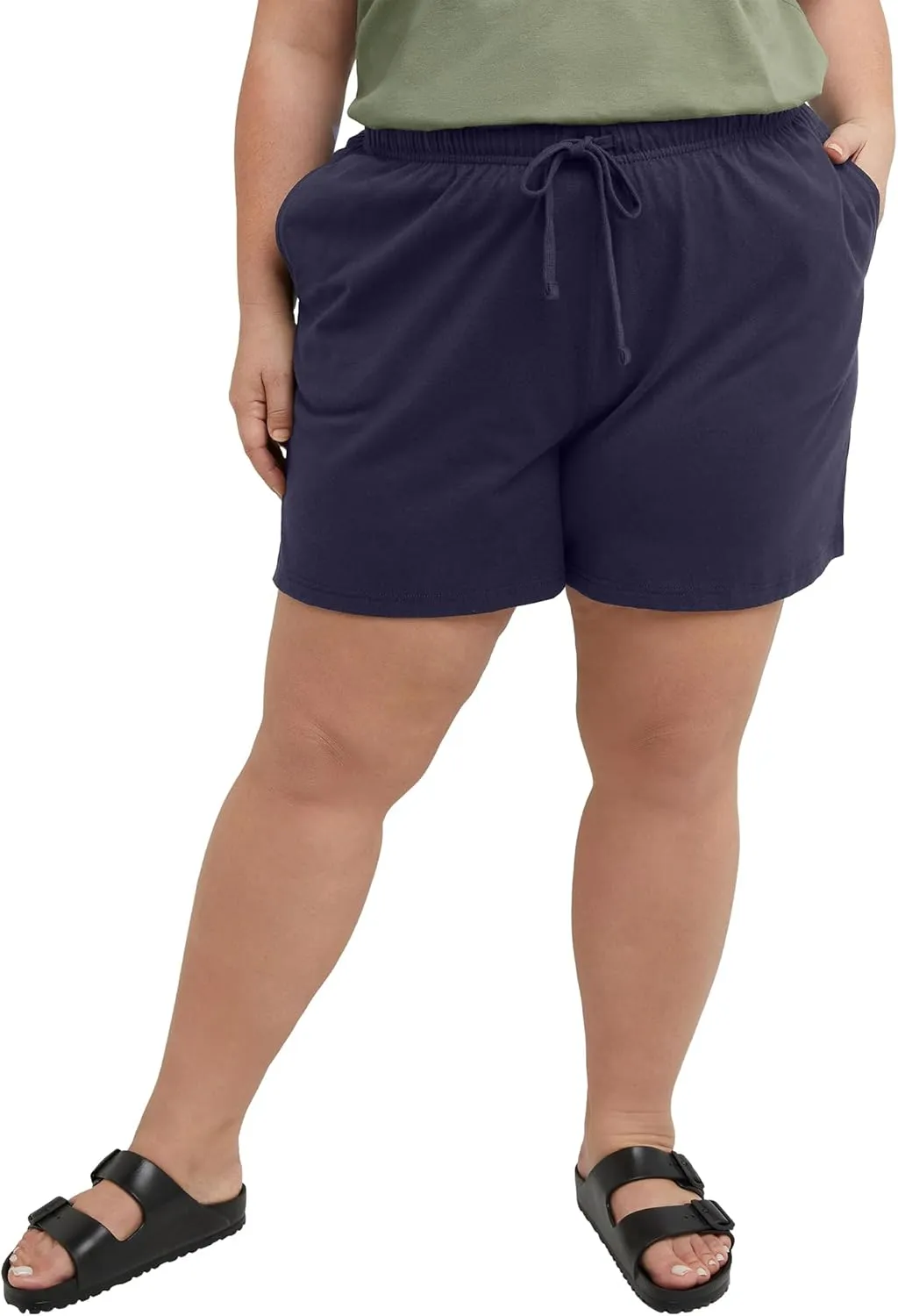 Hanes Women's Originals Shorts, Cotton Jersey Shorts, Gym Shorts For Women, 2.5, Plus Size Available