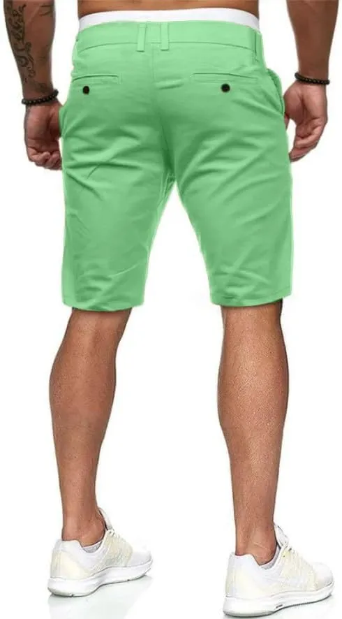 HUNGSON Men's Casual Shorts Lightweight Golf Shorts with 4 Pockets Stretch Quick Dry Comfy Work Shorts