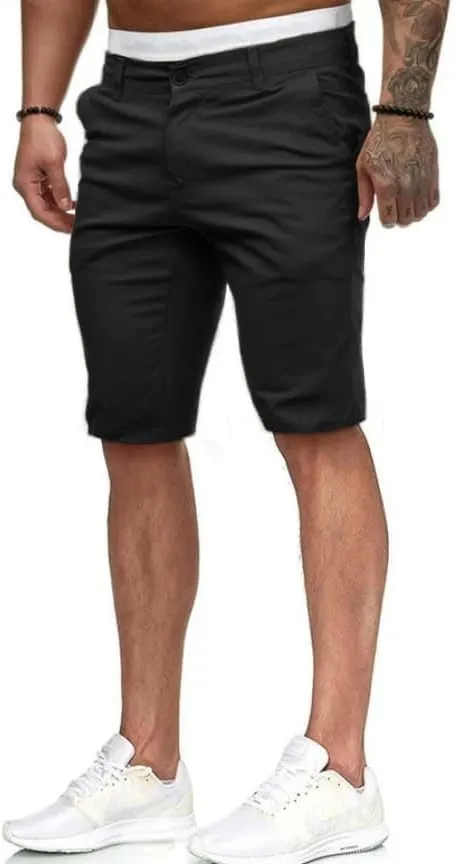 HUNGSON Men's Casual Shorts Lightweight Golf Shorts with 4 Pockets Stretch Quick Dry Comfy Work Shorts