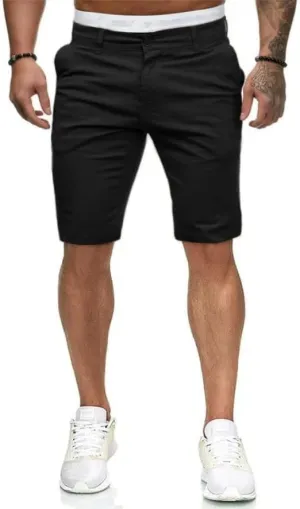 HUNGSON Men's Casual Shorts Lightweight Golf Shorts with 4 Pockets Stretch Quick Dry Comfy Work Shorts