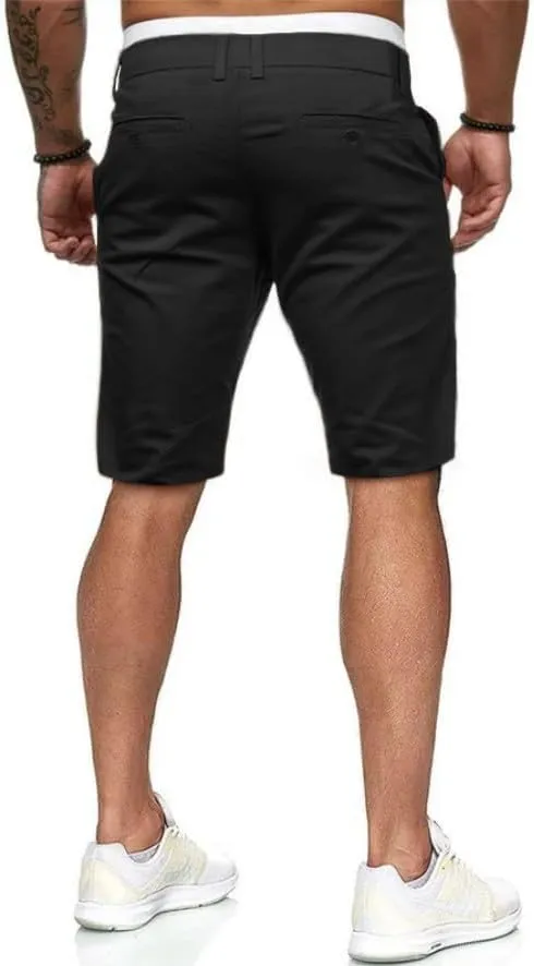 HUNGSON Men's Casual Shorts Lightweight Golf Shorts with 4 Pockets Stretch Quick Dry Comfy Work Shorts
