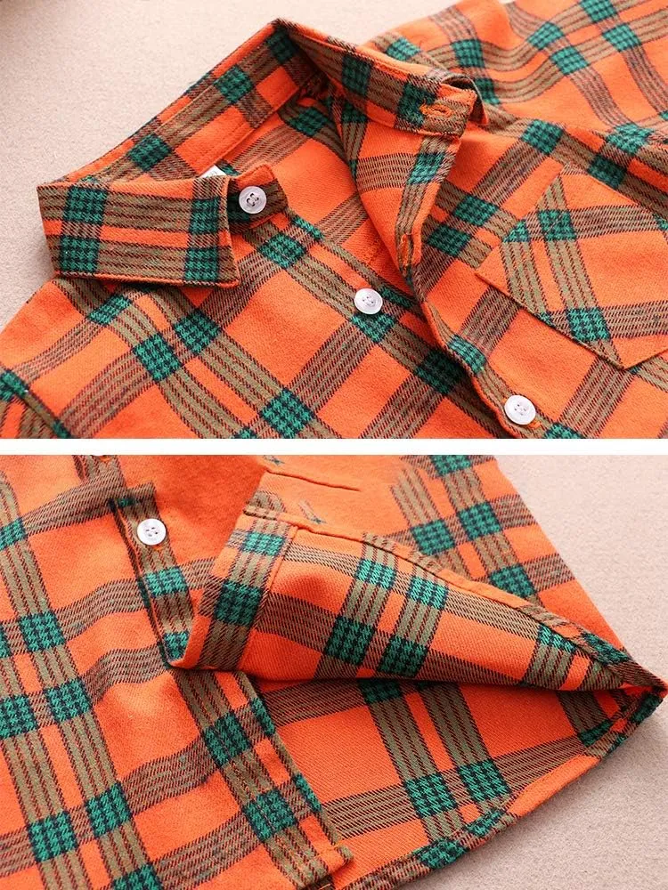 Men & Boy Button Down Shirt Kid Flannel Shirt Toddler Buffalo Plaid Shirt Boys Western Shirts Long Sleeve Father Son Shirt