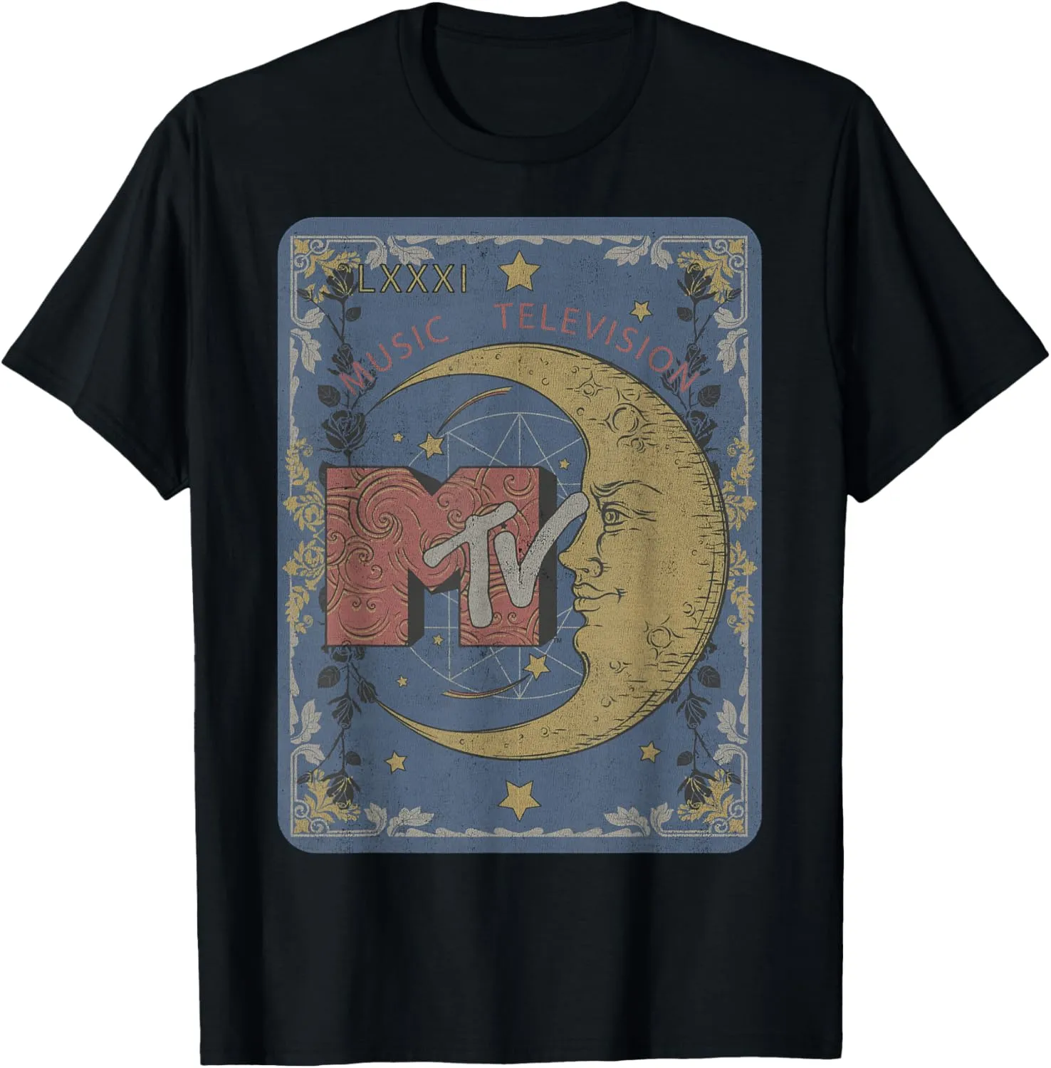 MTV Music Television Crescent Moon Tarot Card T-Shirt