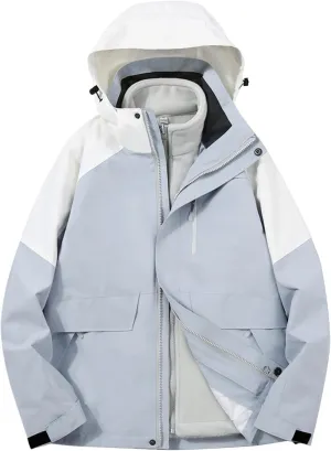NATHGAM Women's Oversized Hooded Rain Jackets Loose Fit Waterproof Lightweight Rain Coats Outdoor Hiking Windbreaker Jackets