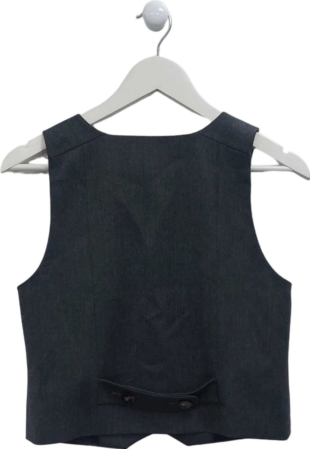 Sézane Grey Wool Blend Waistcoat top UK 10