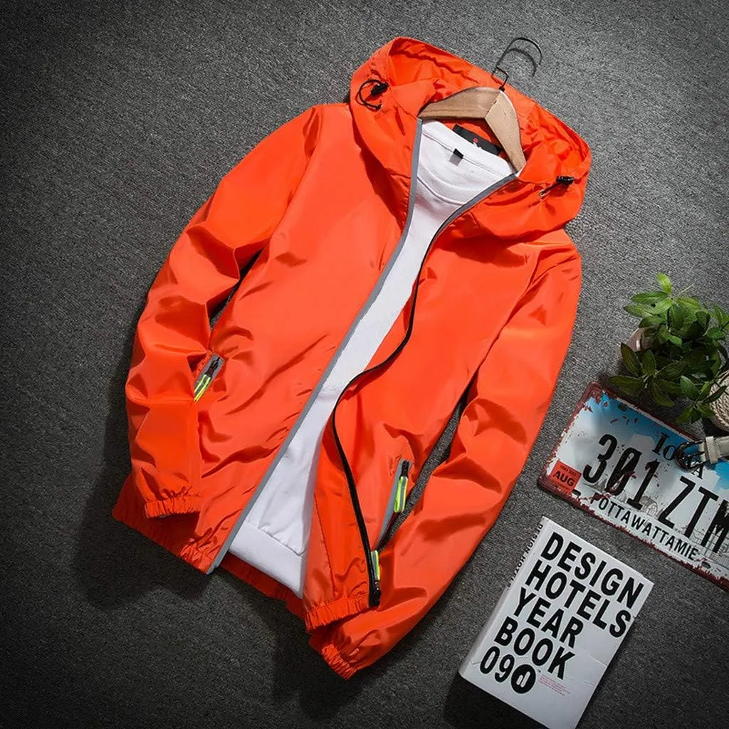 Windbreaker Jackets For Men Stylish Lightweight Long Sleeve Spring Fall Casual Zipper Waterproof Coats Mountain,M-7XL