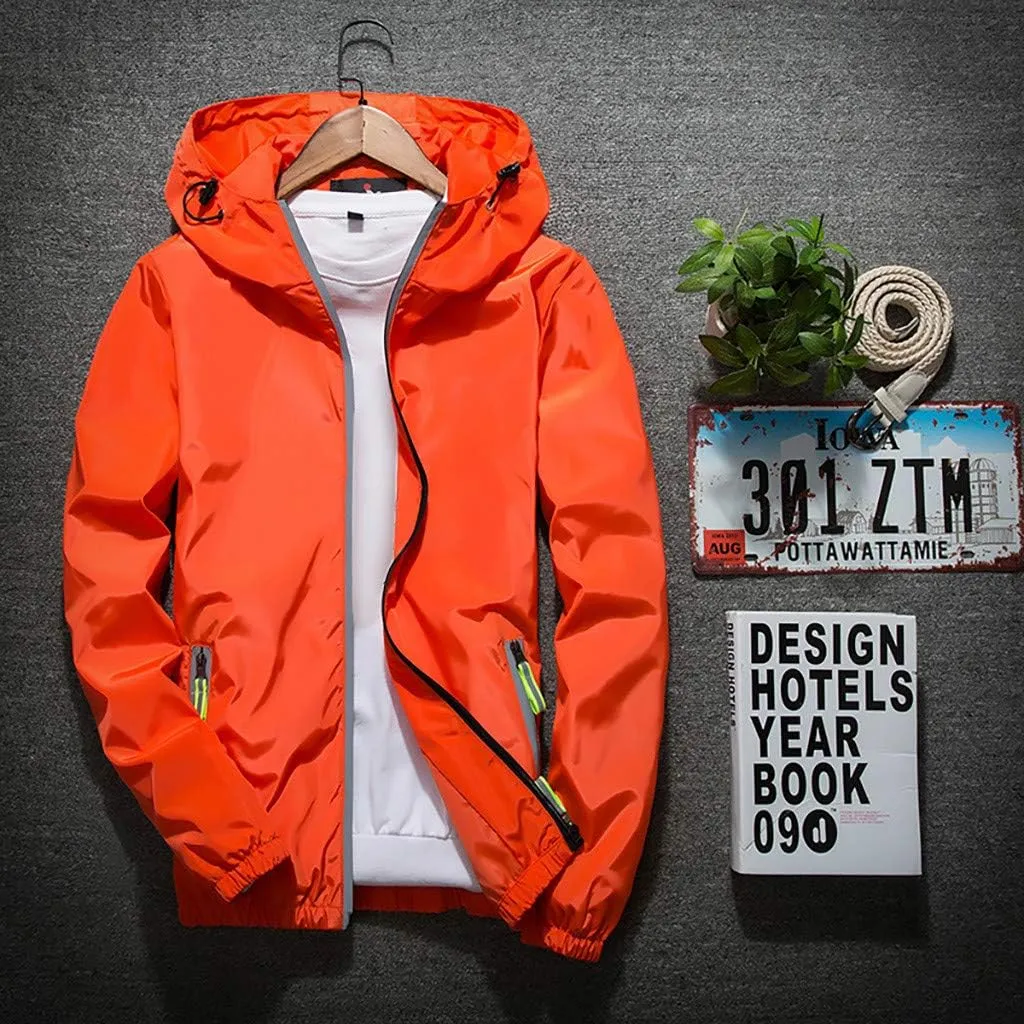 Windbreaker Jackets For Men Stylish Lightweight Long Sleeve Spring Fall Casual Zipper Waterproof Coats Mountain,M-7XL