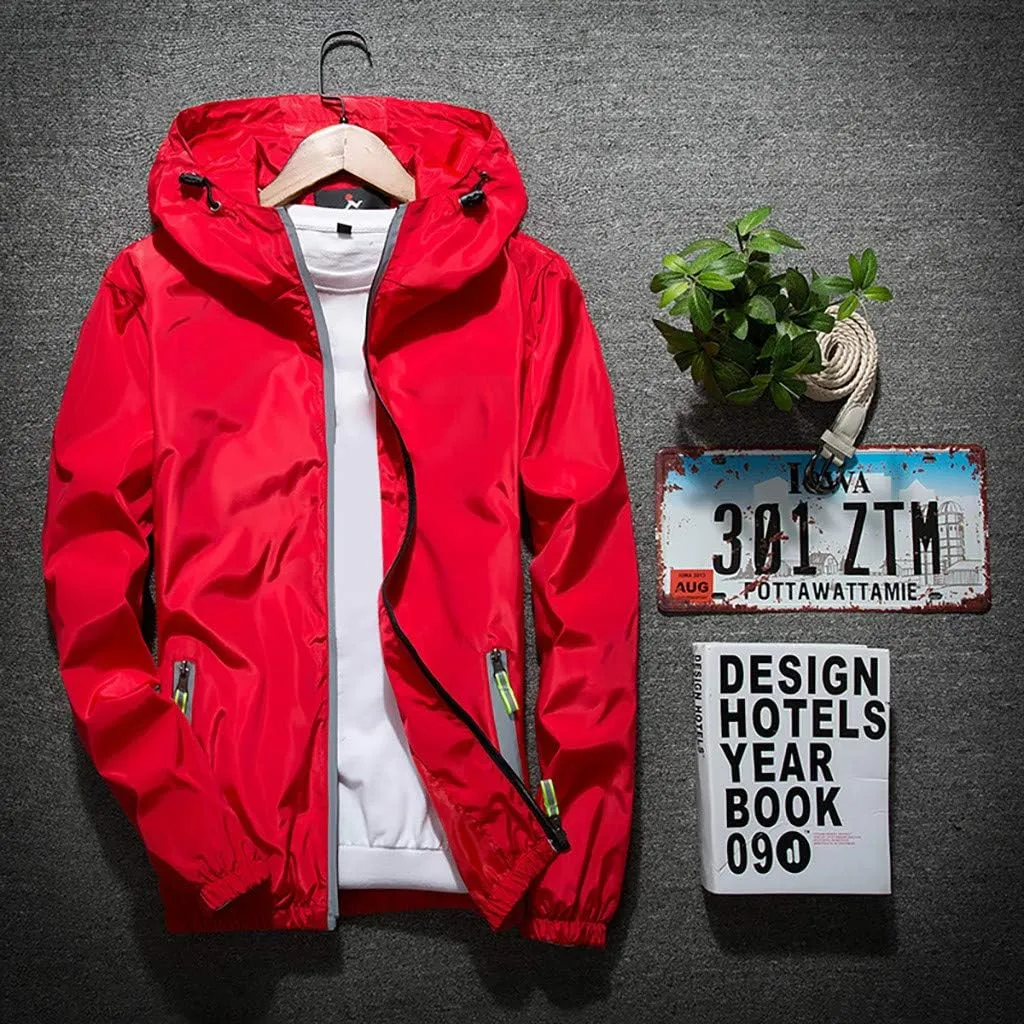 Windbreaker Jackets For Men Stylish Lightweight Long Sleeve Spring Fall Casual Zipper Waterproof Coats Mountain,M-7XL