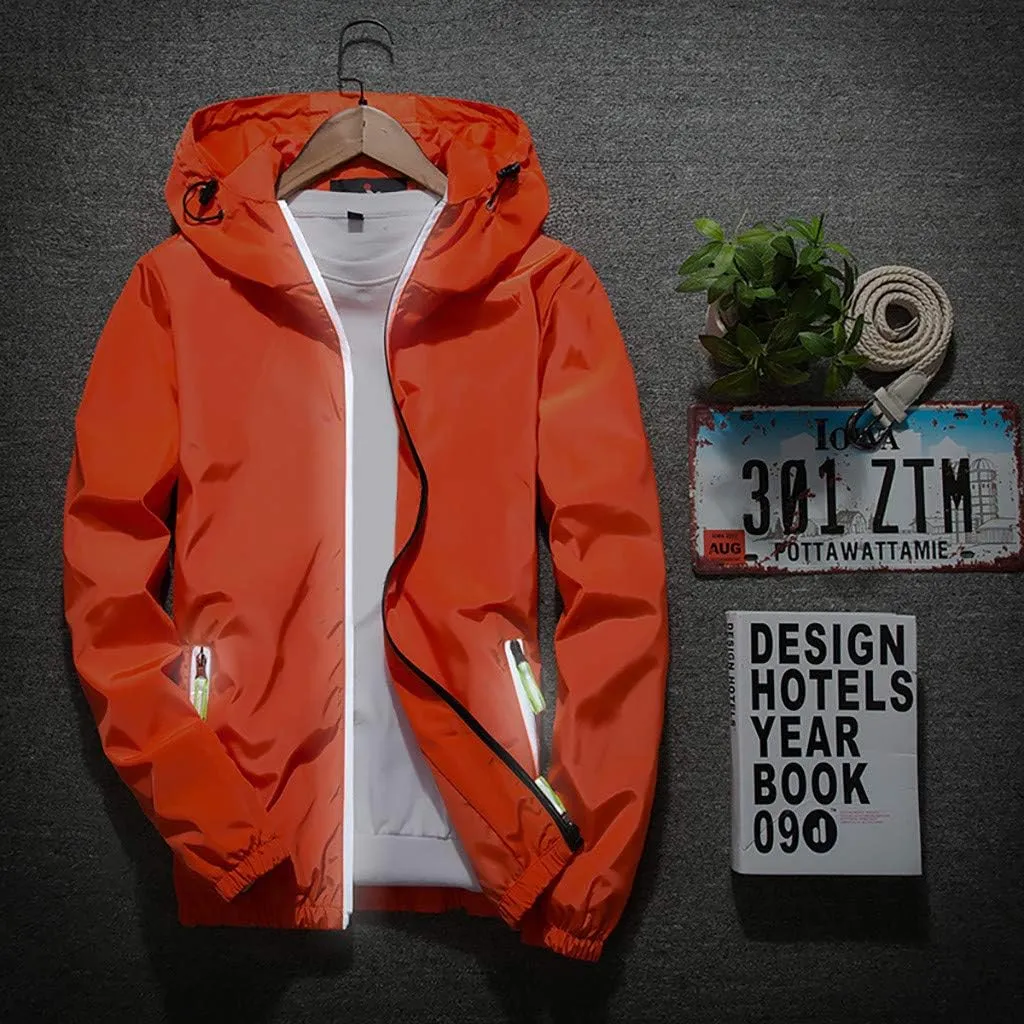 Windbreaker Jackets For Men Stylish Lightweight Long Sleeve Spring Fall Casual Zipper Waterproof Coats Mountain,M-7XL