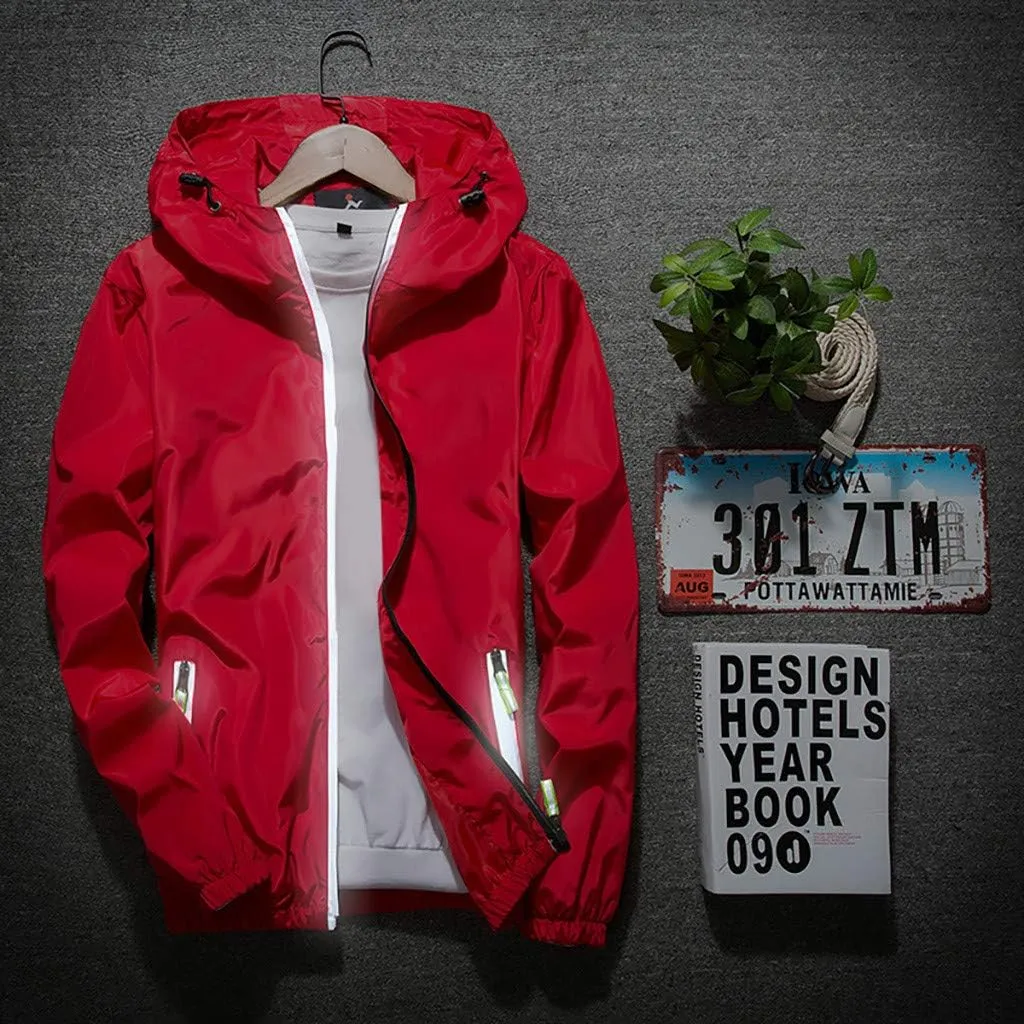 Windbreaker Jackets For Men Stylish Lightweight Long Sleeve Spring Fall Casual Zipper Waterproof Coats Mountain,M-7XL