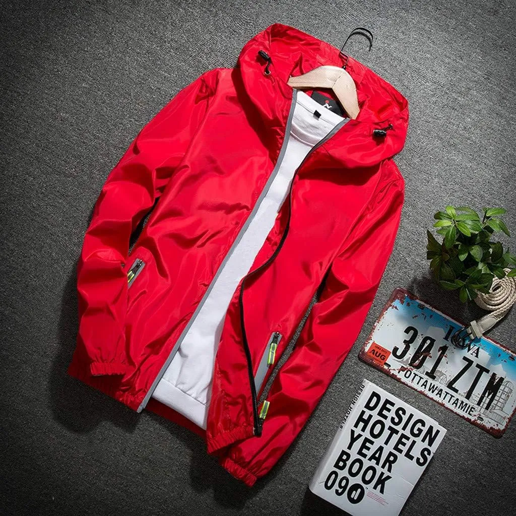 Windbreaker Jackets For Men Stylish Lightweight Long Sleeve Spring Fall Casual Zipper Waterproof Coats Mountain,M-7XL