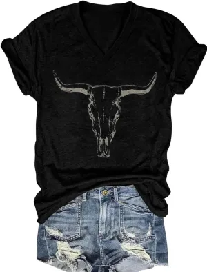 Women's T-Shirts V-Neck Dragonfly Tee Cute Summer Graphic Shirts Vintage Boho Flowers Short Sleeve T Shirt